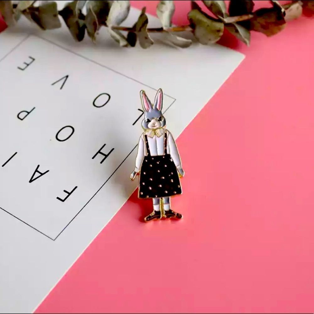Enamel Rabbit 🐰 Brooches Pin Set - Picture 10 of 11